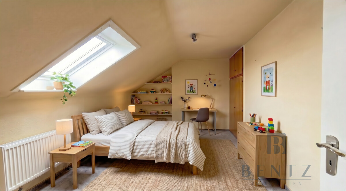 Zimmer im Dachgeschoss visualisiert