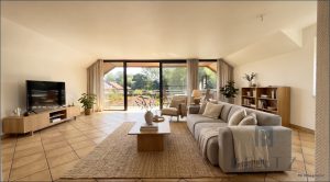 Wohnzimmer mit Loggia