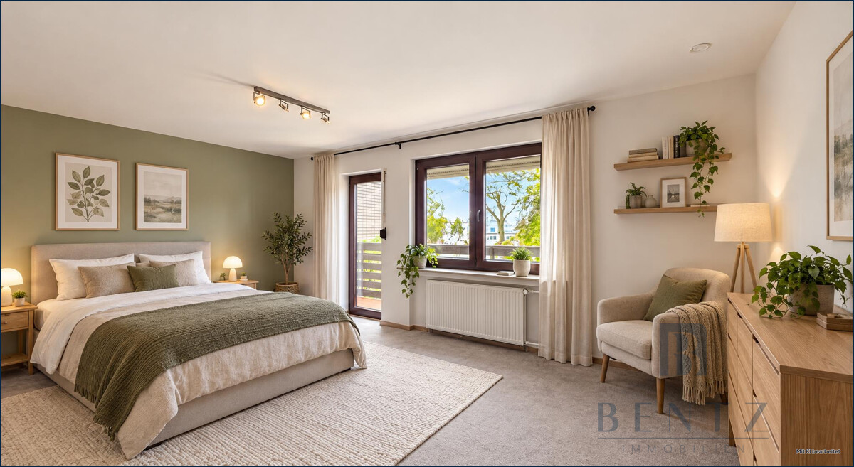 Schlafzimmer Obergeschoss - Einrichtungsbeispiel