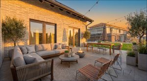 Terrasse Abend visualisiert