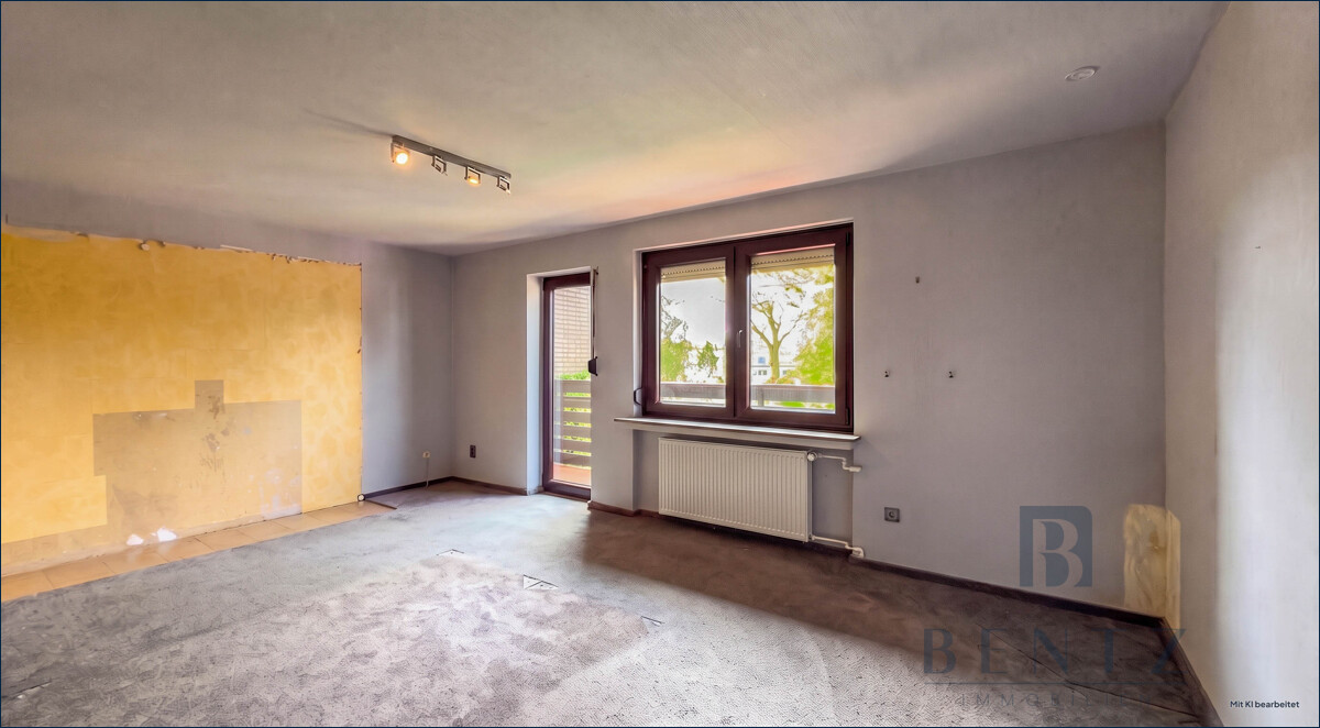 Schlafzimmer Obergeschoss mit Zugang zum Balkon