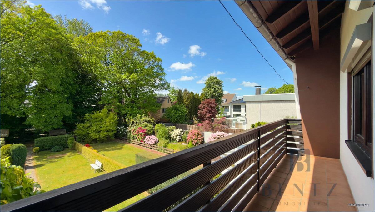 Balkon mit Gartenblick