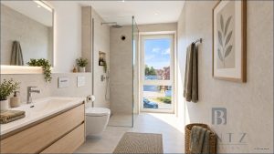 WE04 -Badezimmer im Ausbau visualisiert