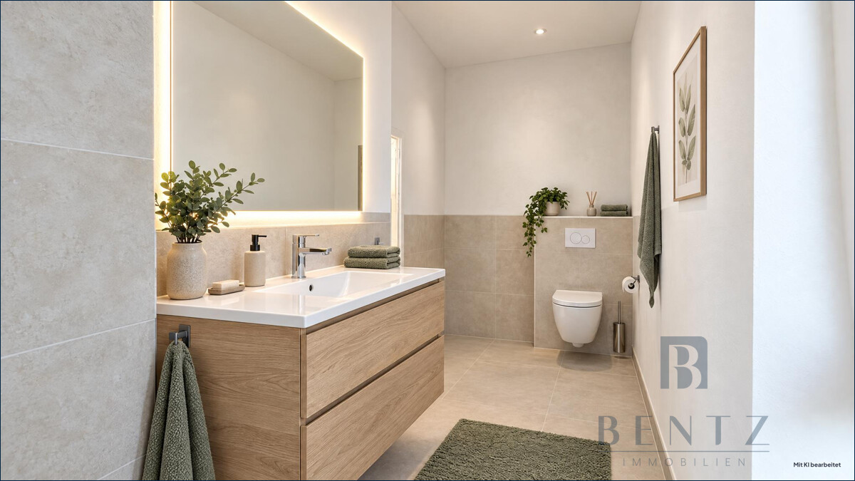 WE06 -Badezimmer im Rohbau visualisiert