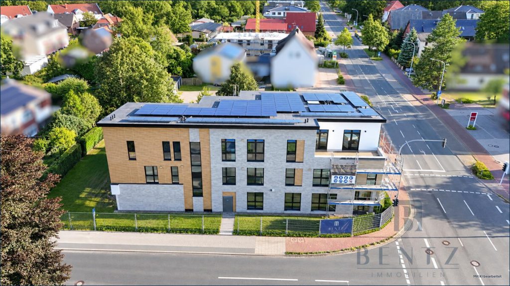 Ansicht Neubau Bauphase visualsiert