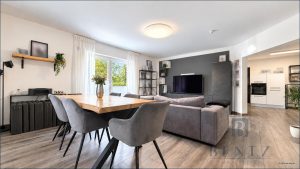 Wohn- und Essbereich mit Zugang zur Terrasse