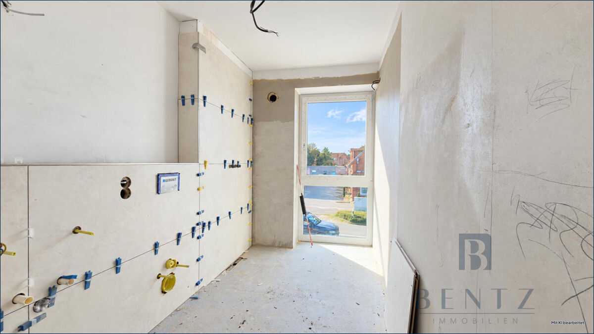 Badezimmer im Ausbau visualisiert